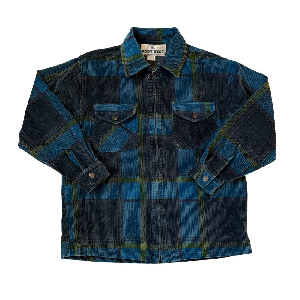 Vintage Body Best Corduroy Blue Plaid Jacket - Size M