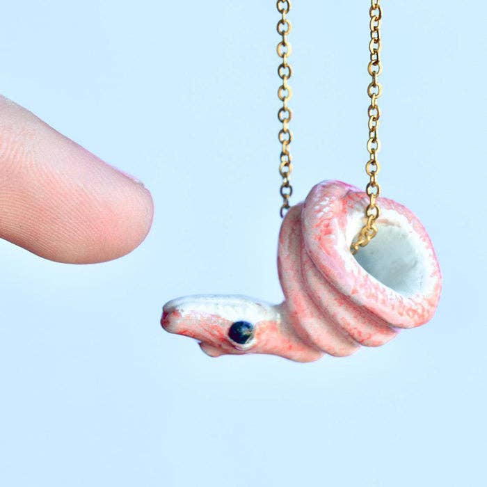 Pink Python Necklace