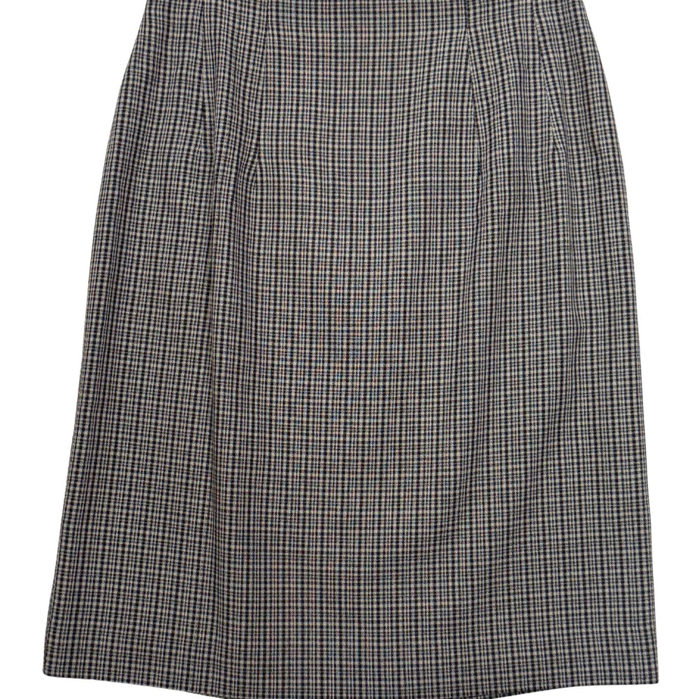 Pre-loved Black & Cream Chause Check Skirt - Size M