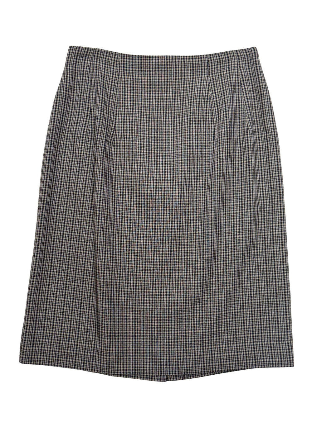 Pre-loved Black & Cream Chause Check Skirt - Size M