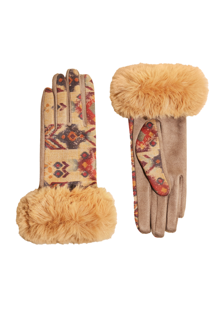 Bernadette Gloves - Warm Ikat