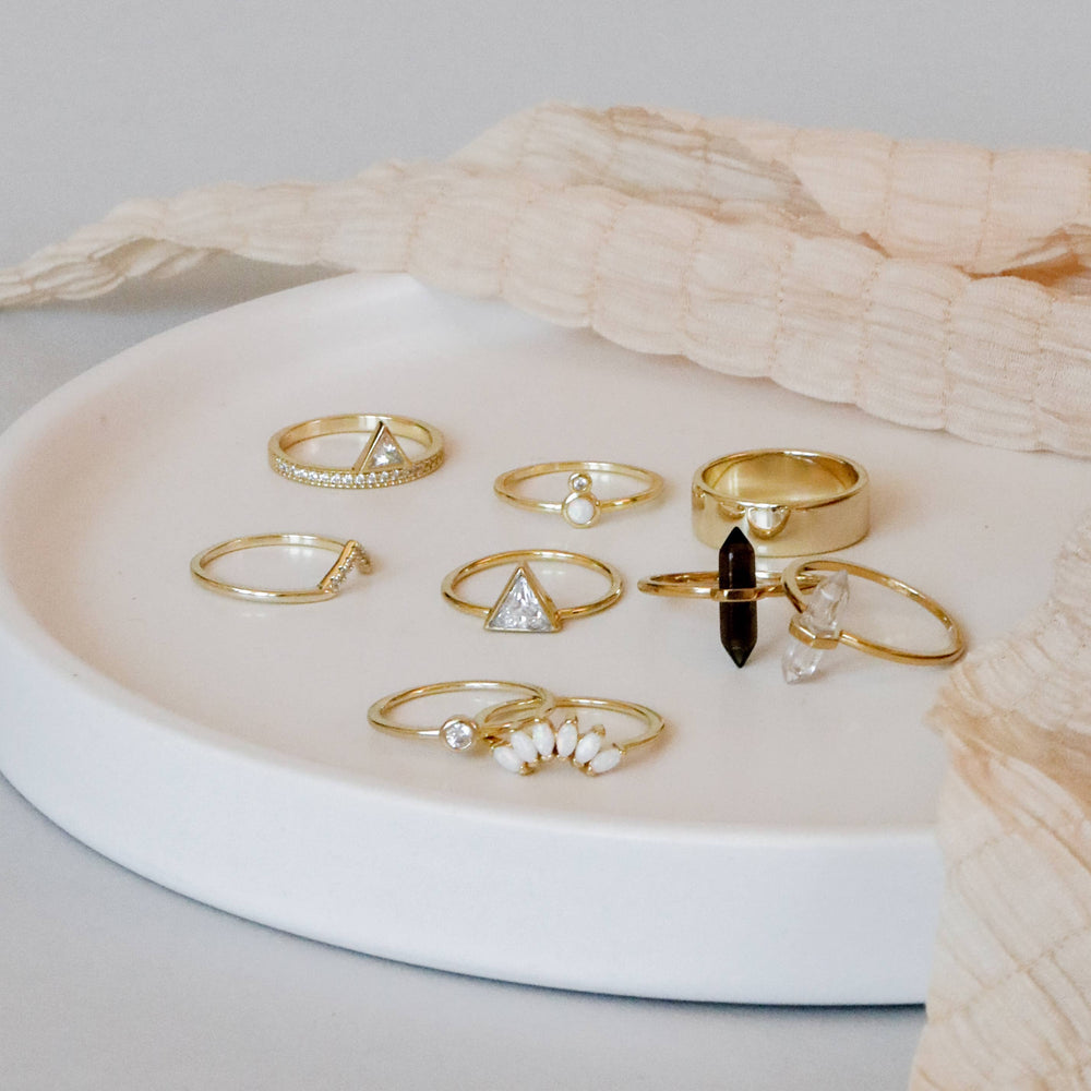 
                      
                        Gold Rings - Opal Crown
                      
                    