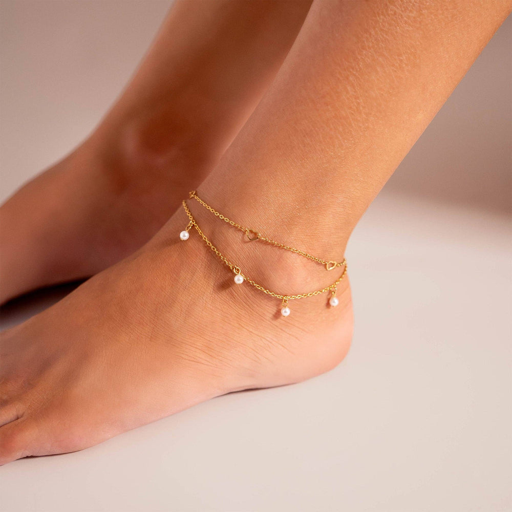 
                      
                        Pearl Charm Anklet
                      
                    