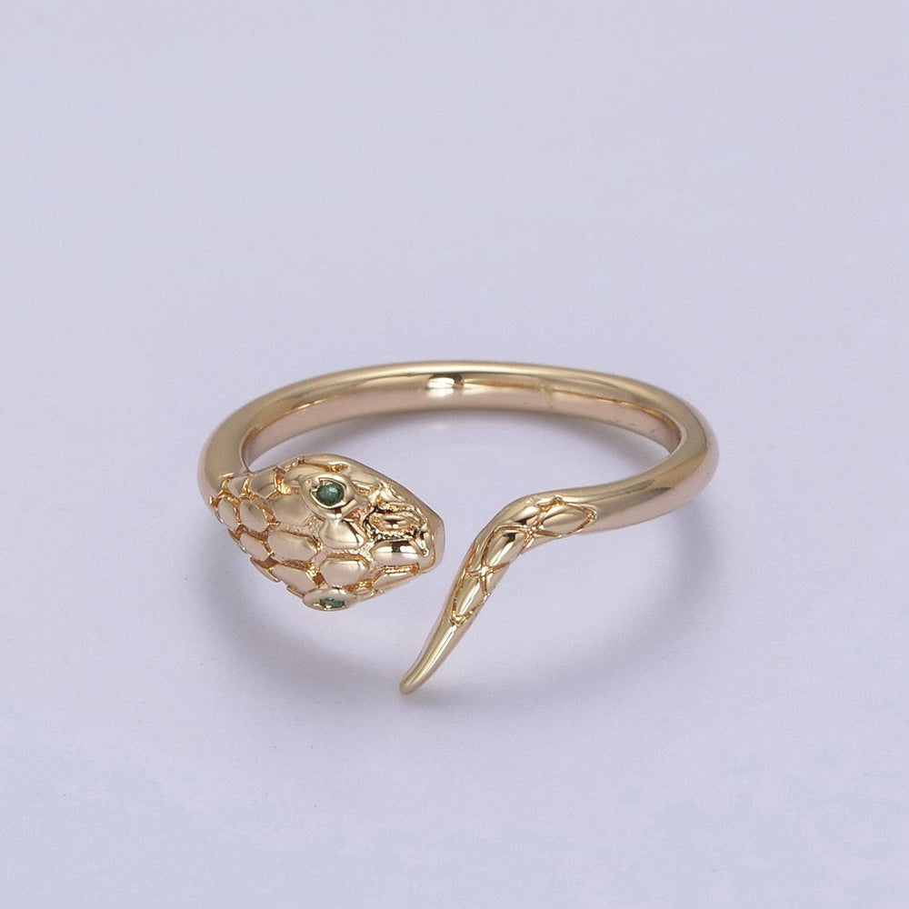 18k Gold Filled Dainty Snake Ring,Gold Snake Wrap Ring,Layer