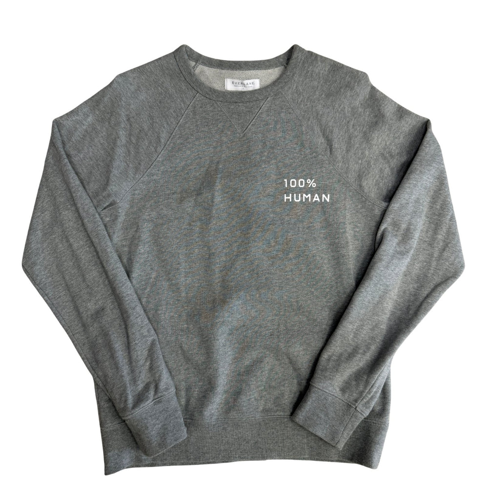 Pre-loved 100% Human Crew Athletic Grey Sweatshirt - Size S