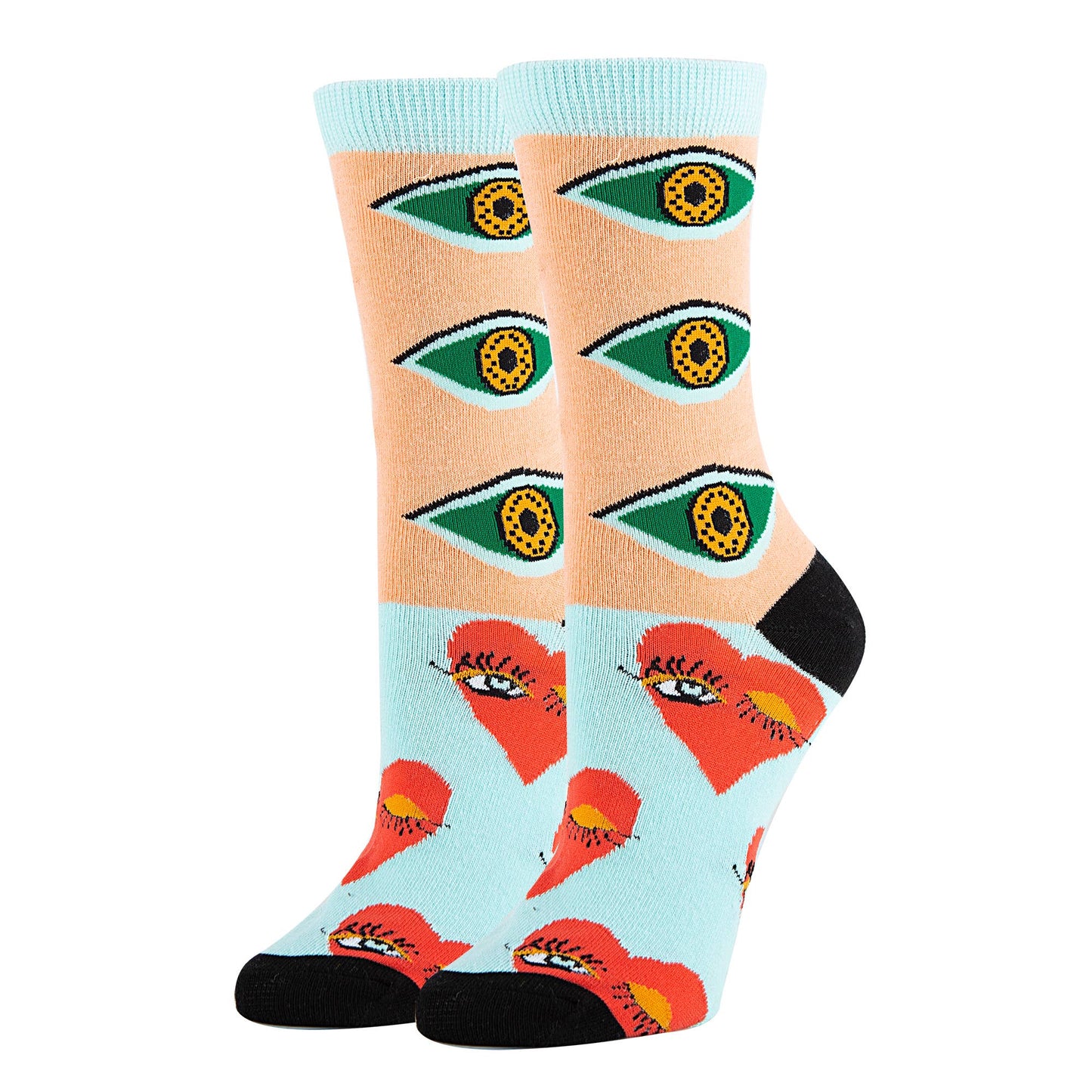 EYE Love It | Women's Premium Cotton Crew Socks