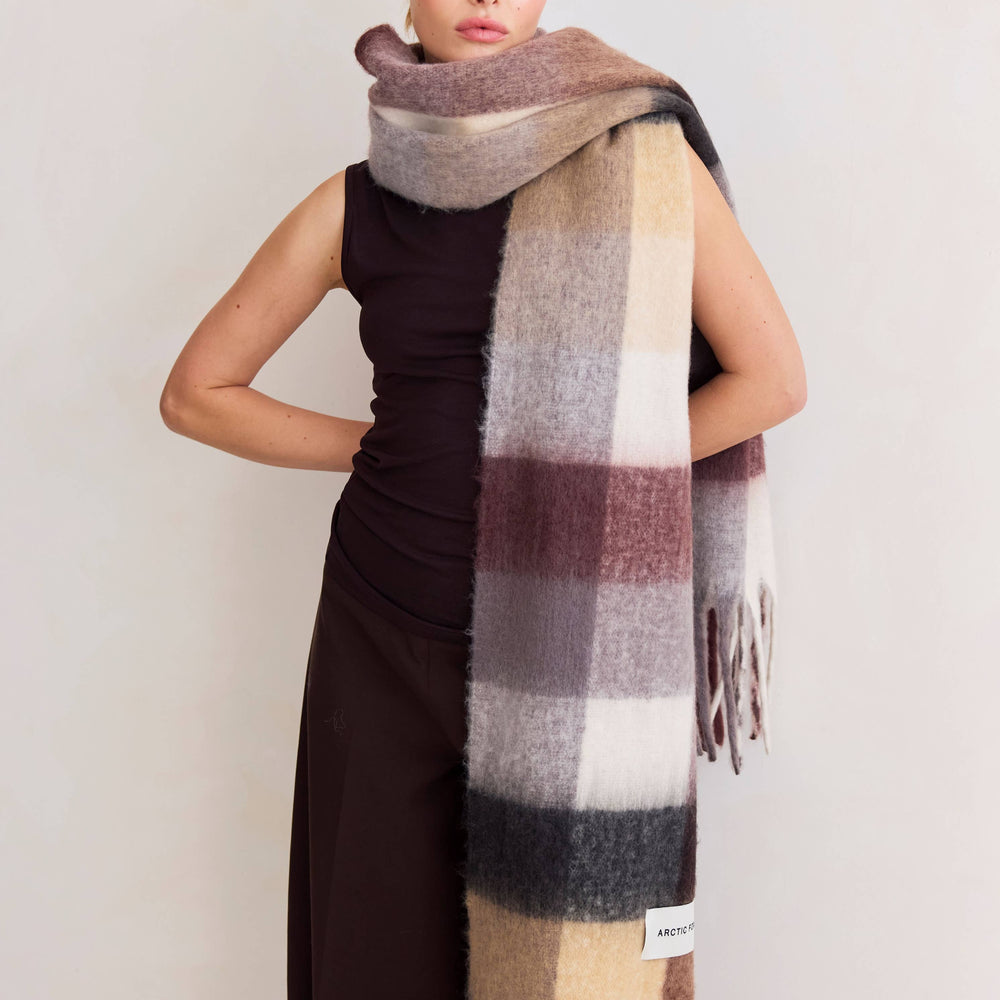 
                      
                        The Reykjavik Scarf - 100% Recycled - Purple/Brown
                      
                    