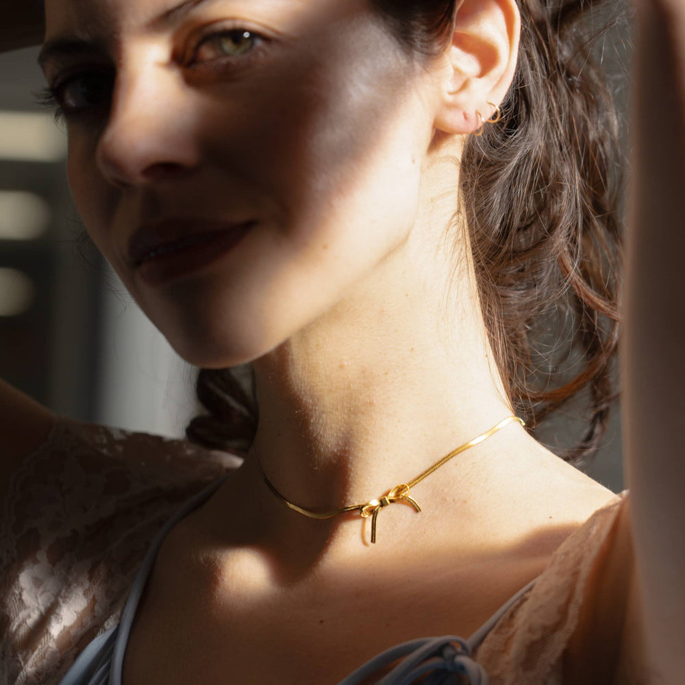 
                      
                        Bow Peep Choker / Necklace - 18K Gold Plated
                      
                    