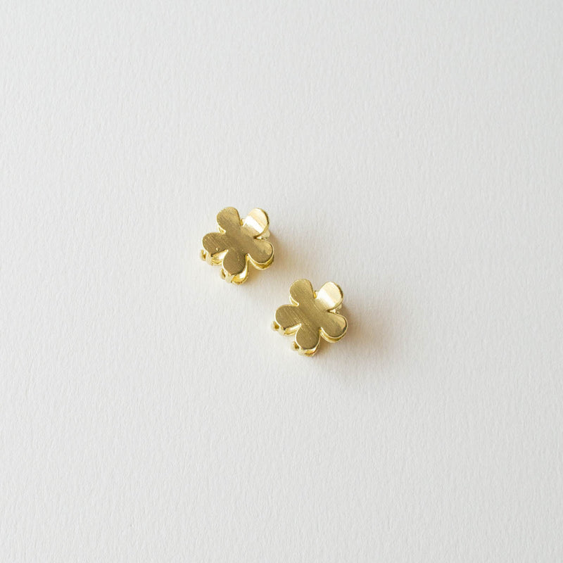 Micro Metal Daisy Flower Hair Clip Set - Gold