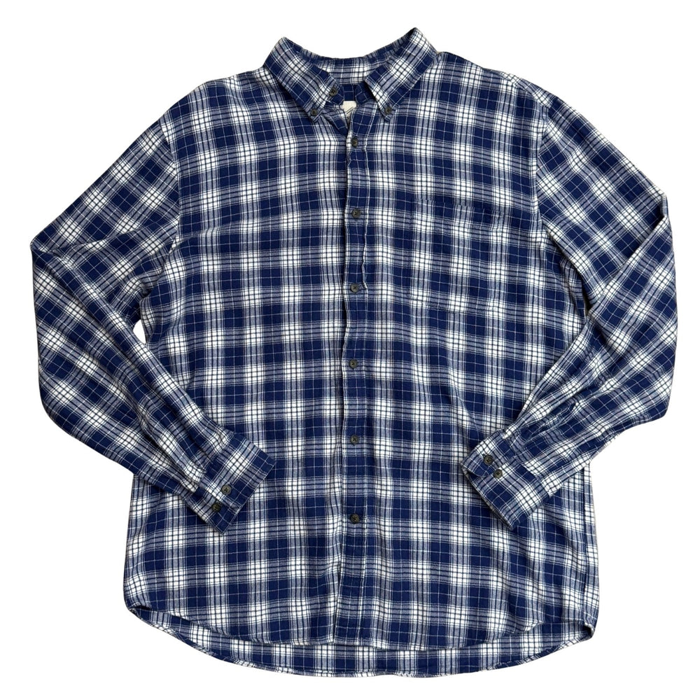 Pre-loved St. John’s Bay Navy & White Flannel Shirt - Size L