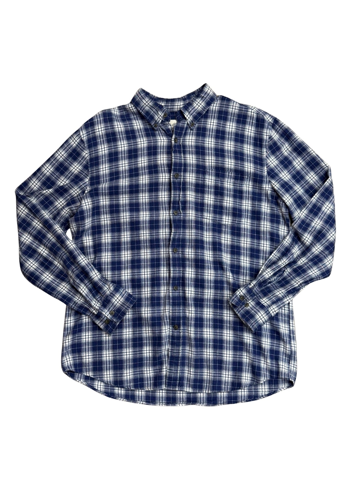 Pre-loved St. John’s Bay Navy & White Flannel Shirt - Size L