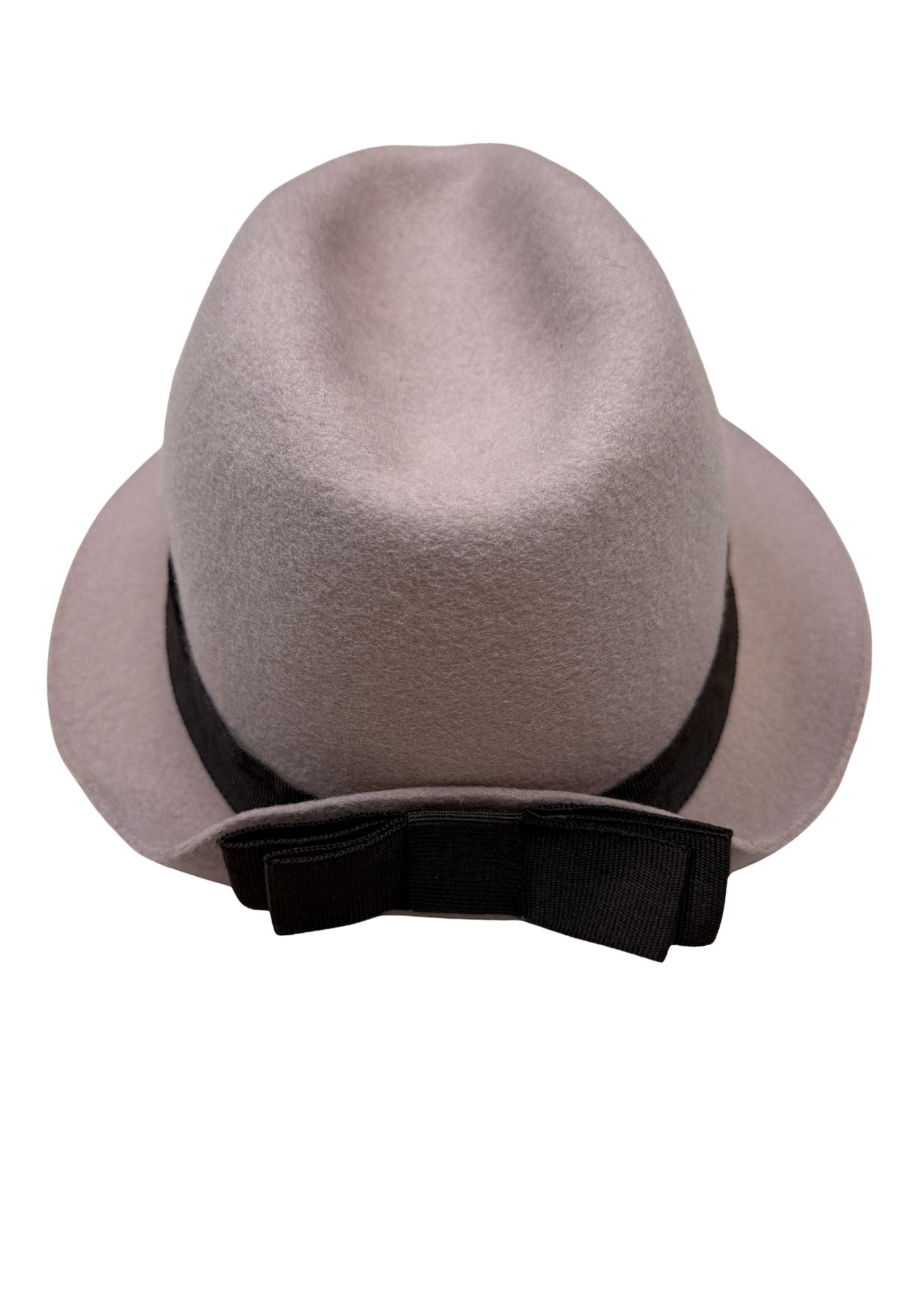 Pre-loved Pins & Needles Mauve Felt Hat with Brown Ribbon Bow