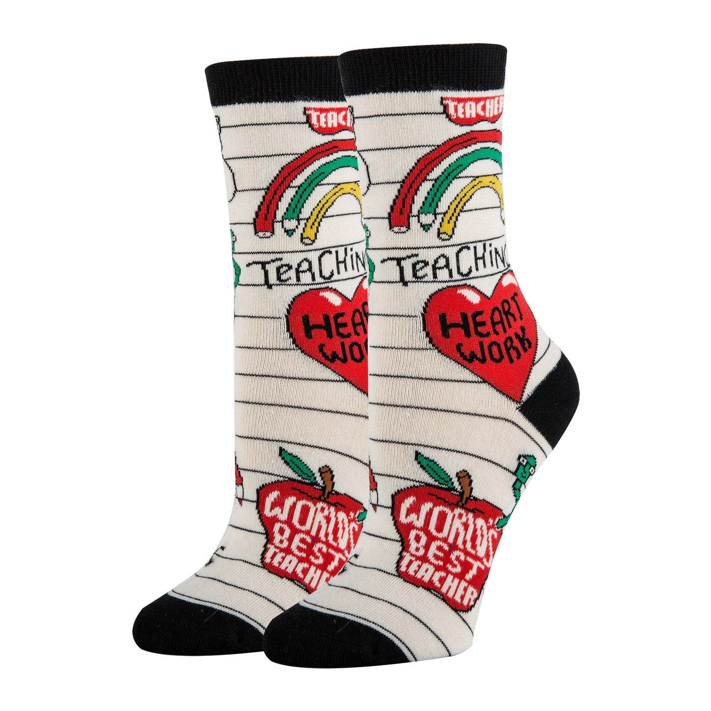 Heart Work | Women's Funny Crew Socks