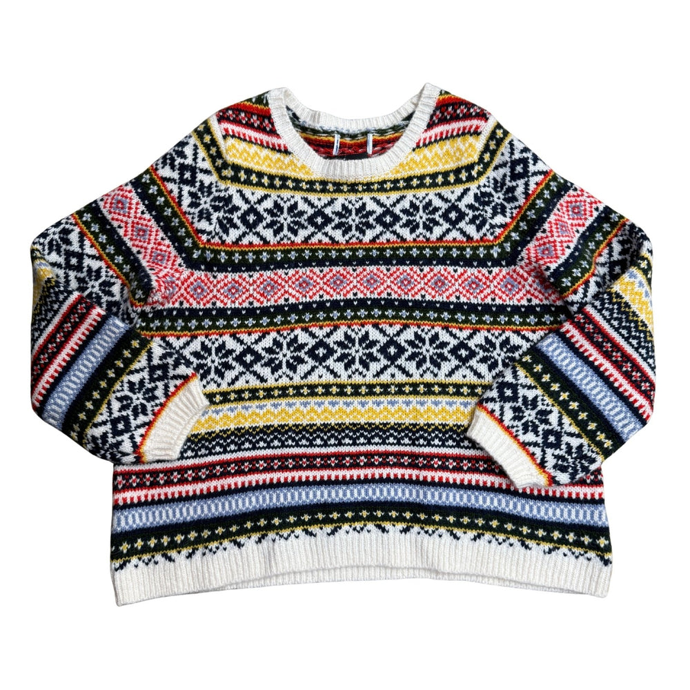 Pre-loved Fair Isle Winter Sweater - Size S