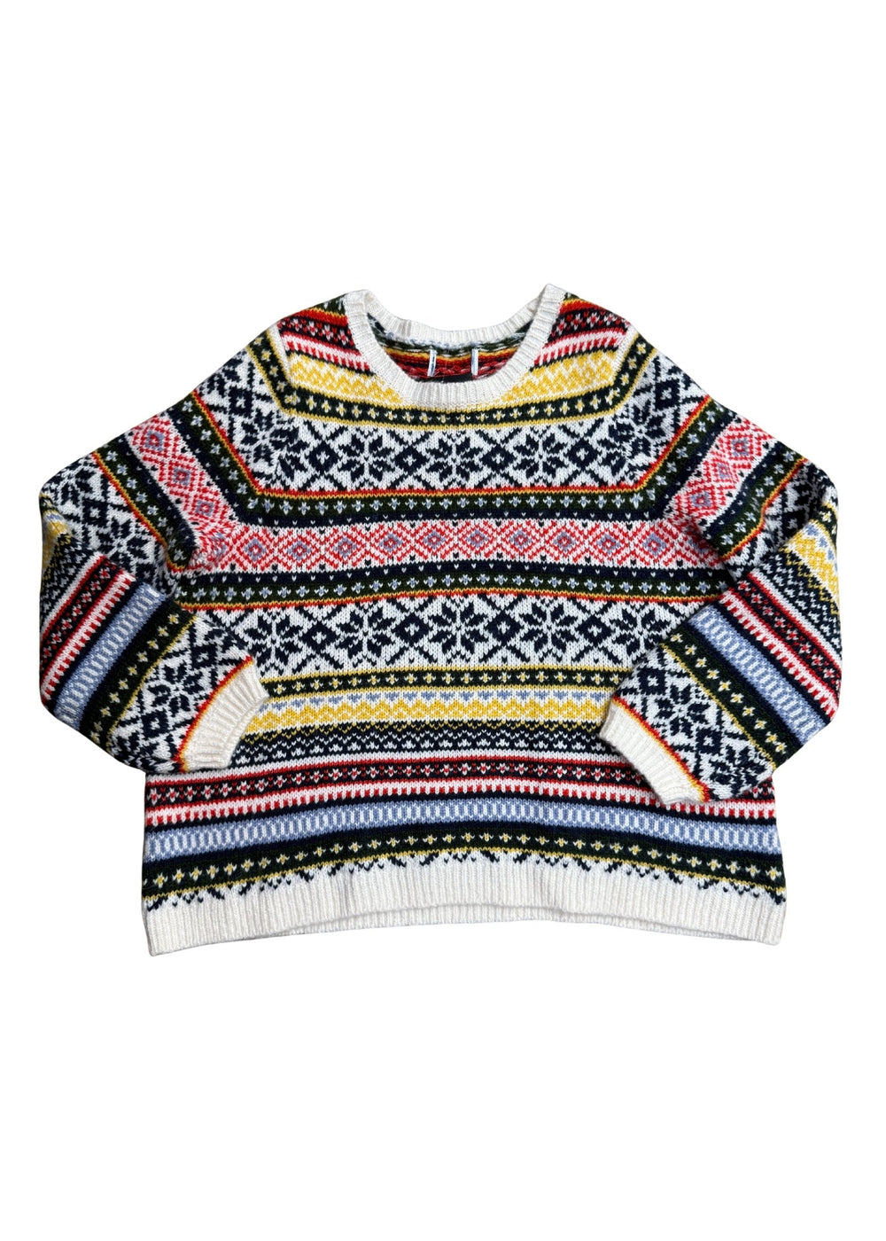 Pre-loved Fair Isle Winter Sweater - Size S