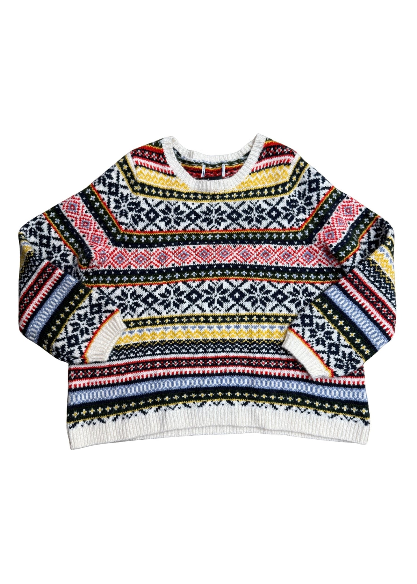 Pre-loved Fair Isle Winter Sweater - Size S