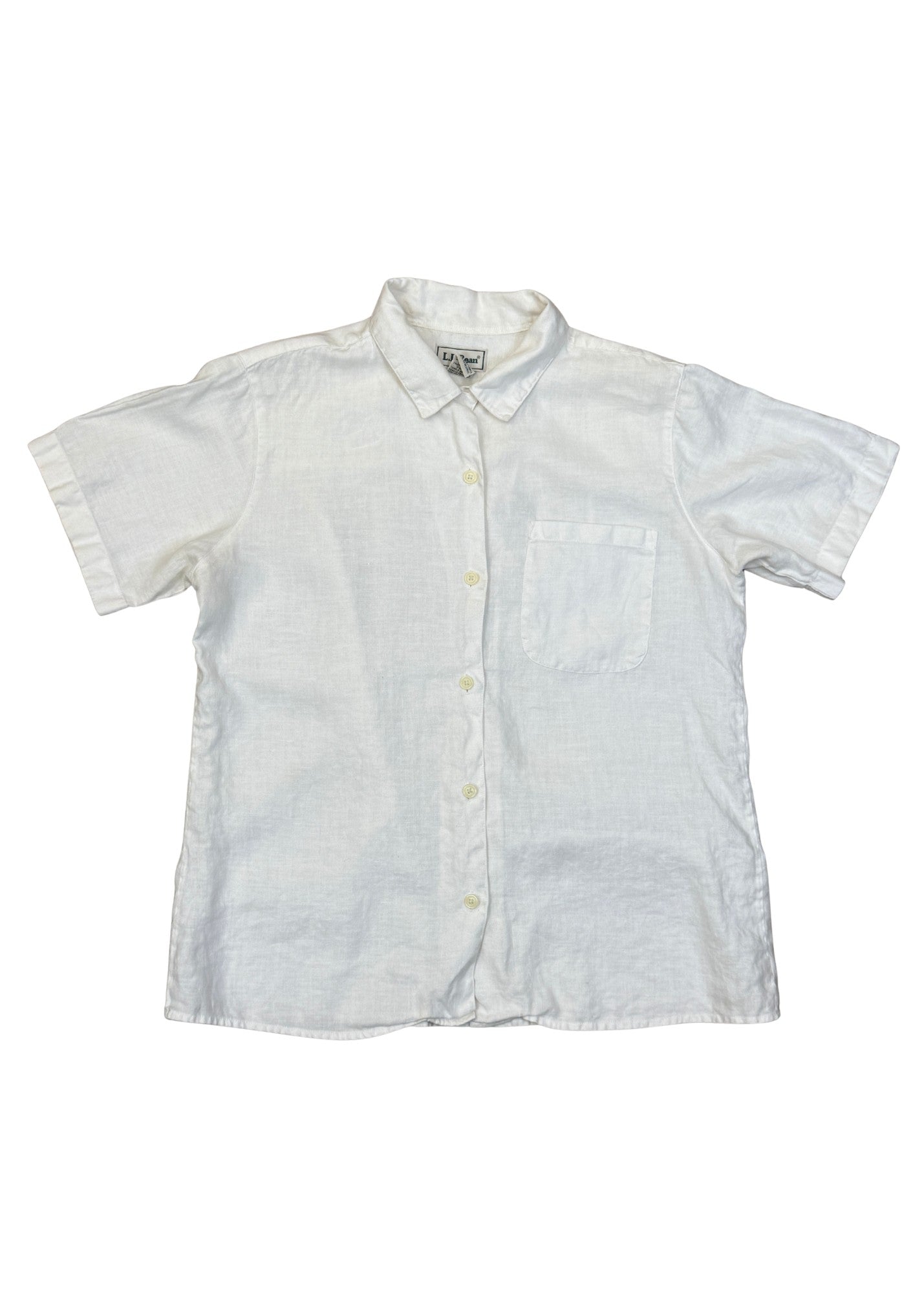 Vintage L.L. Bean Linen Short Sleeve Shirt - Size S