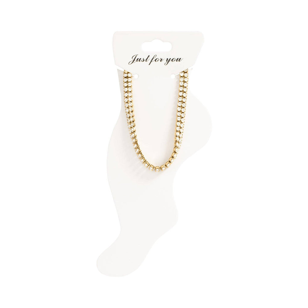 
                      
                        Double Row Rhinestone Anklet
                      
                    