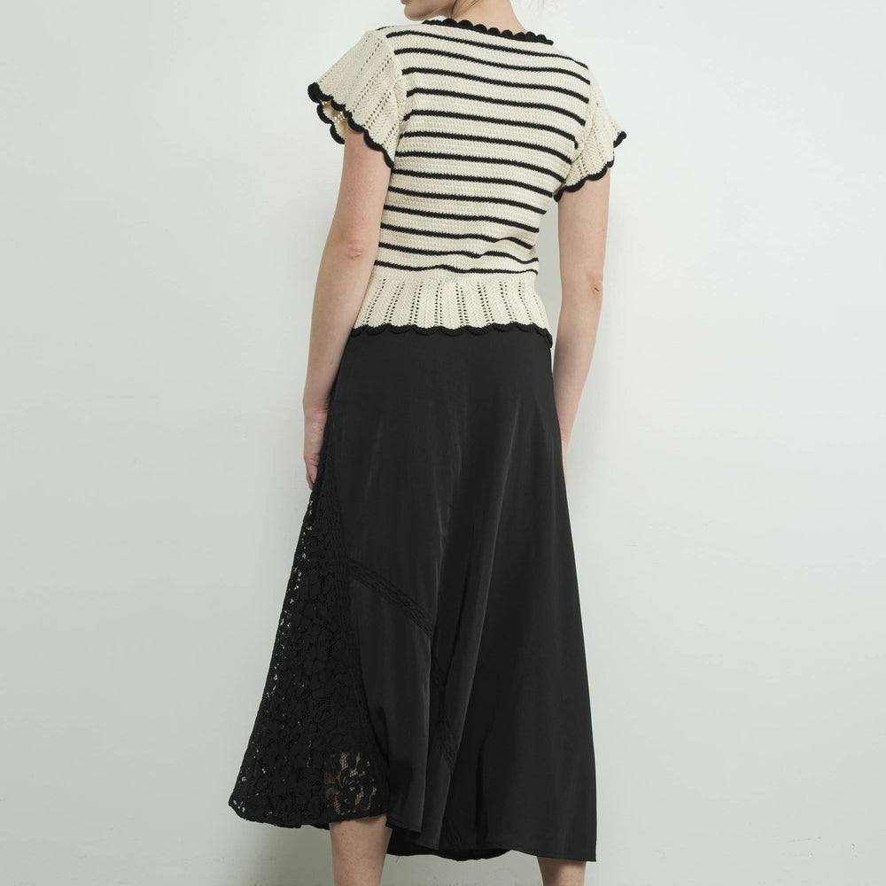 
                      
                        Lace Insert Skirt With Lining
                      
                    
