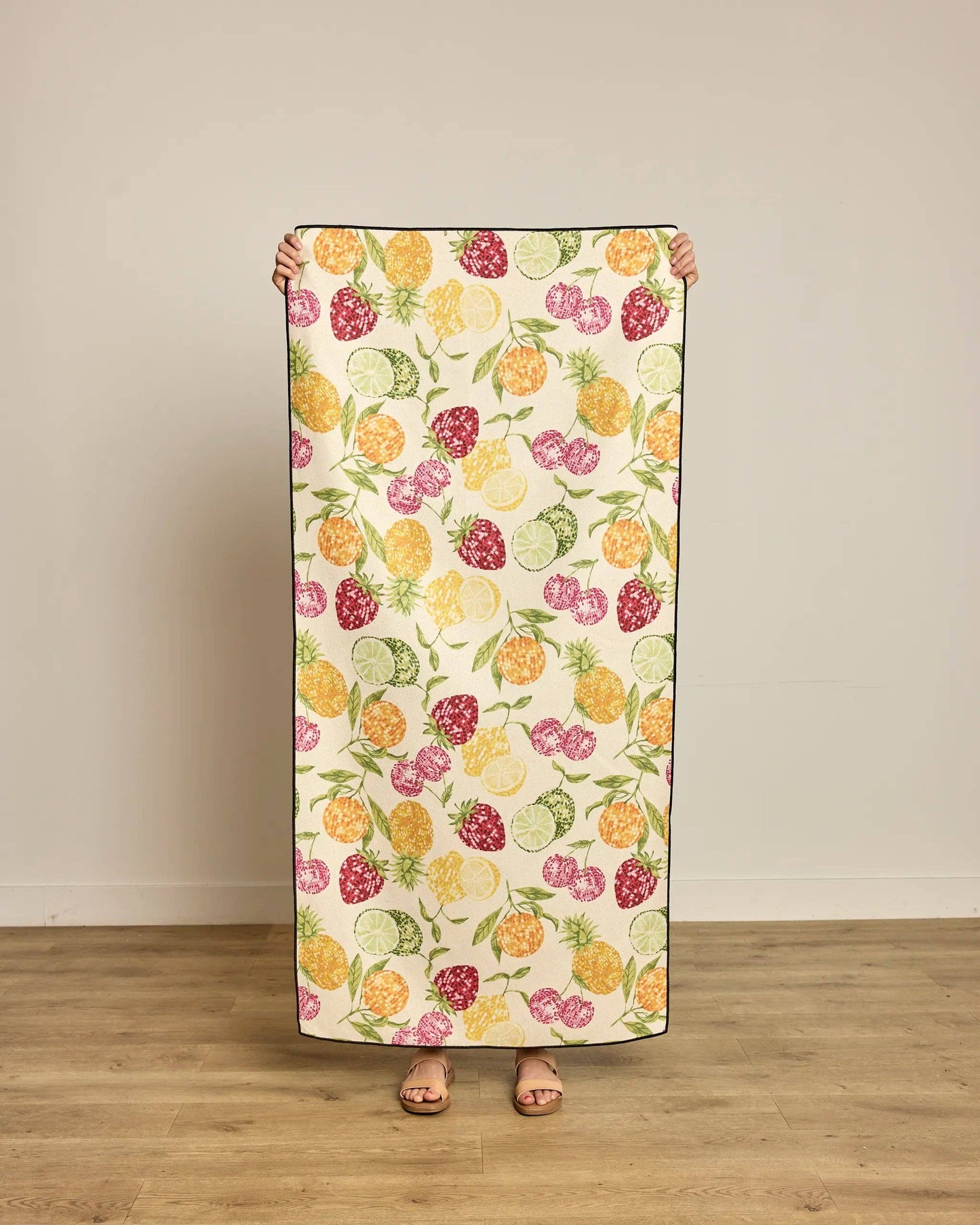 Disco Fruits Cream Beach Towel