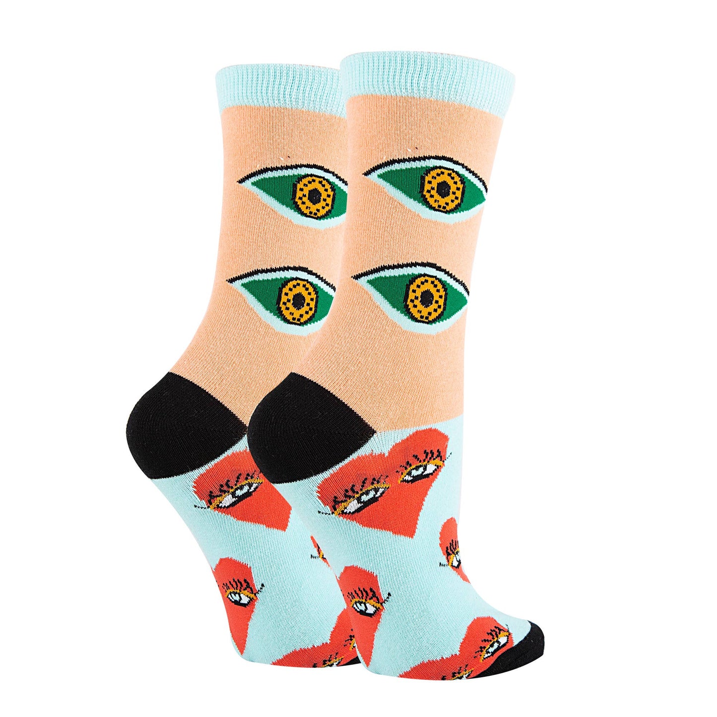 EYE Love It | Women's Premium Cotton Crew Socks
