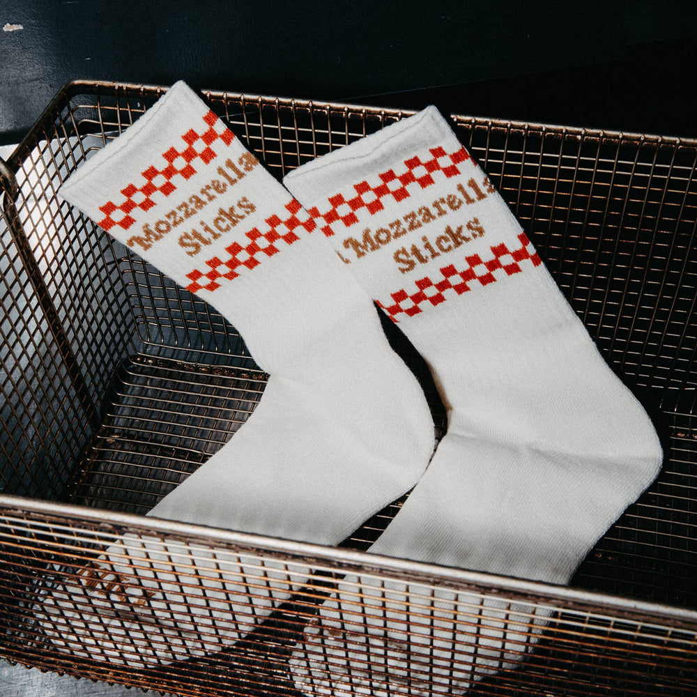 Mozzarella Sticks Socks Fun Comfy Crew Socks