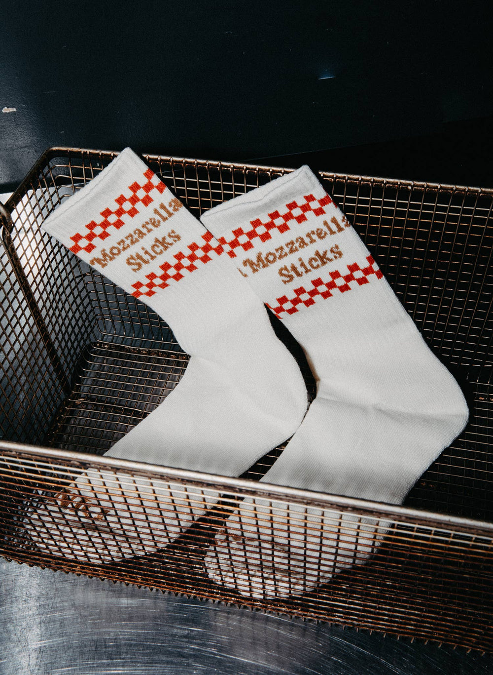 Mozzarella Sticks Socks Fun Comfy Crew Socks
