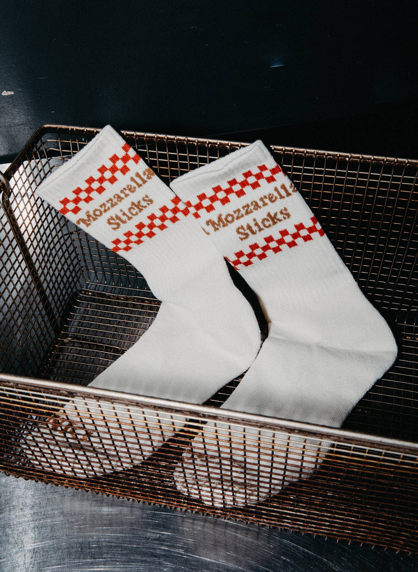 Mozzarella Sticks Socks Fun Comfy Crew Socks