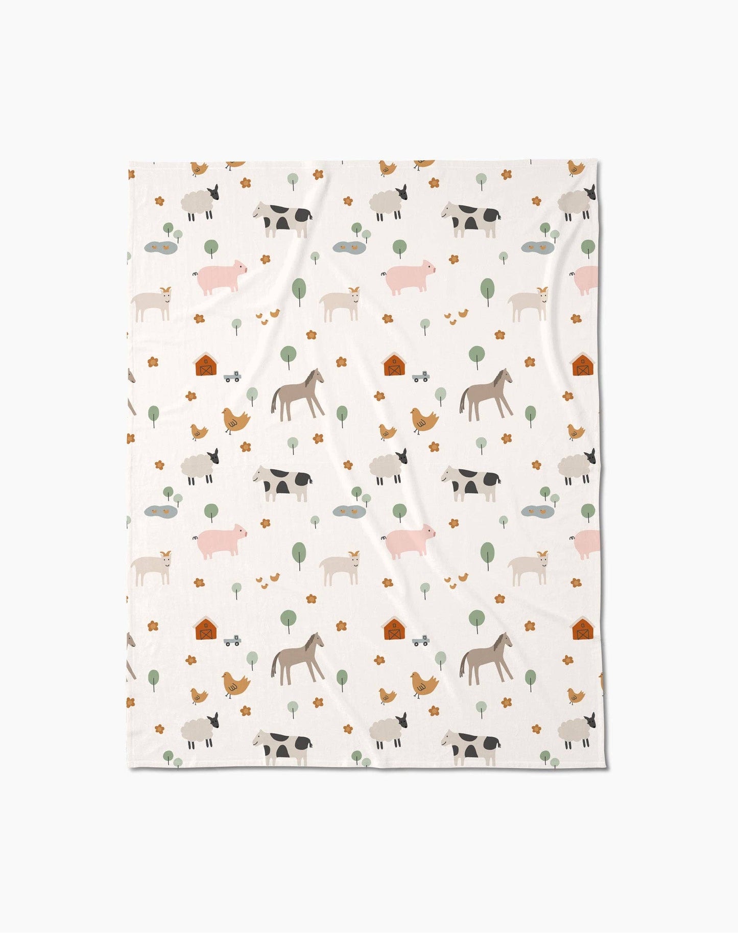 Light Farm Animals Butter Blanket