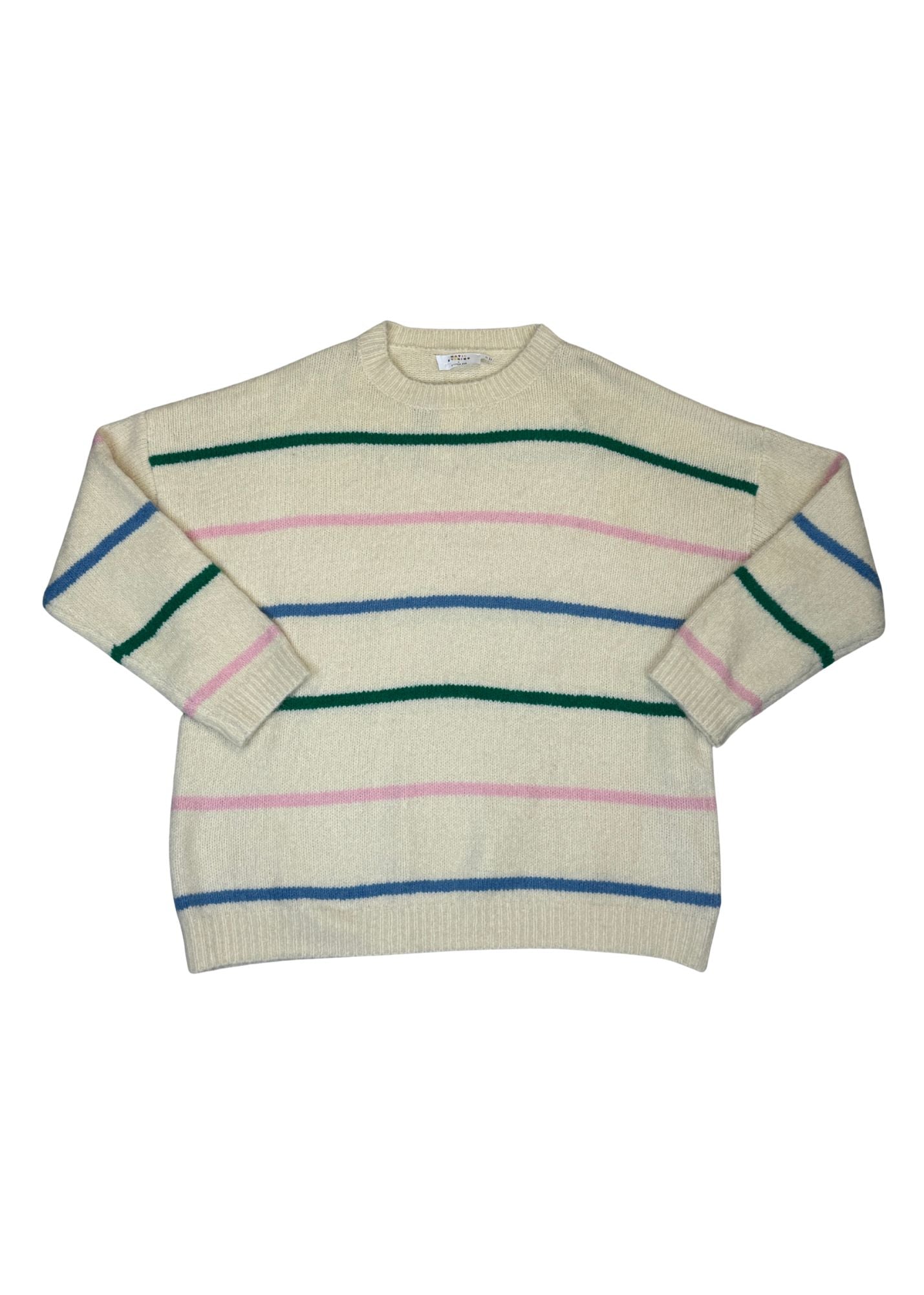 Pre-loved Striped Cream Sweater - Size XXL