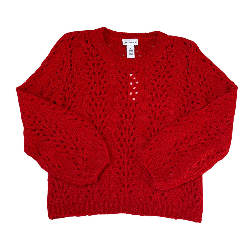 Pre-loved Republic Red Open Knit Sweater - Size M