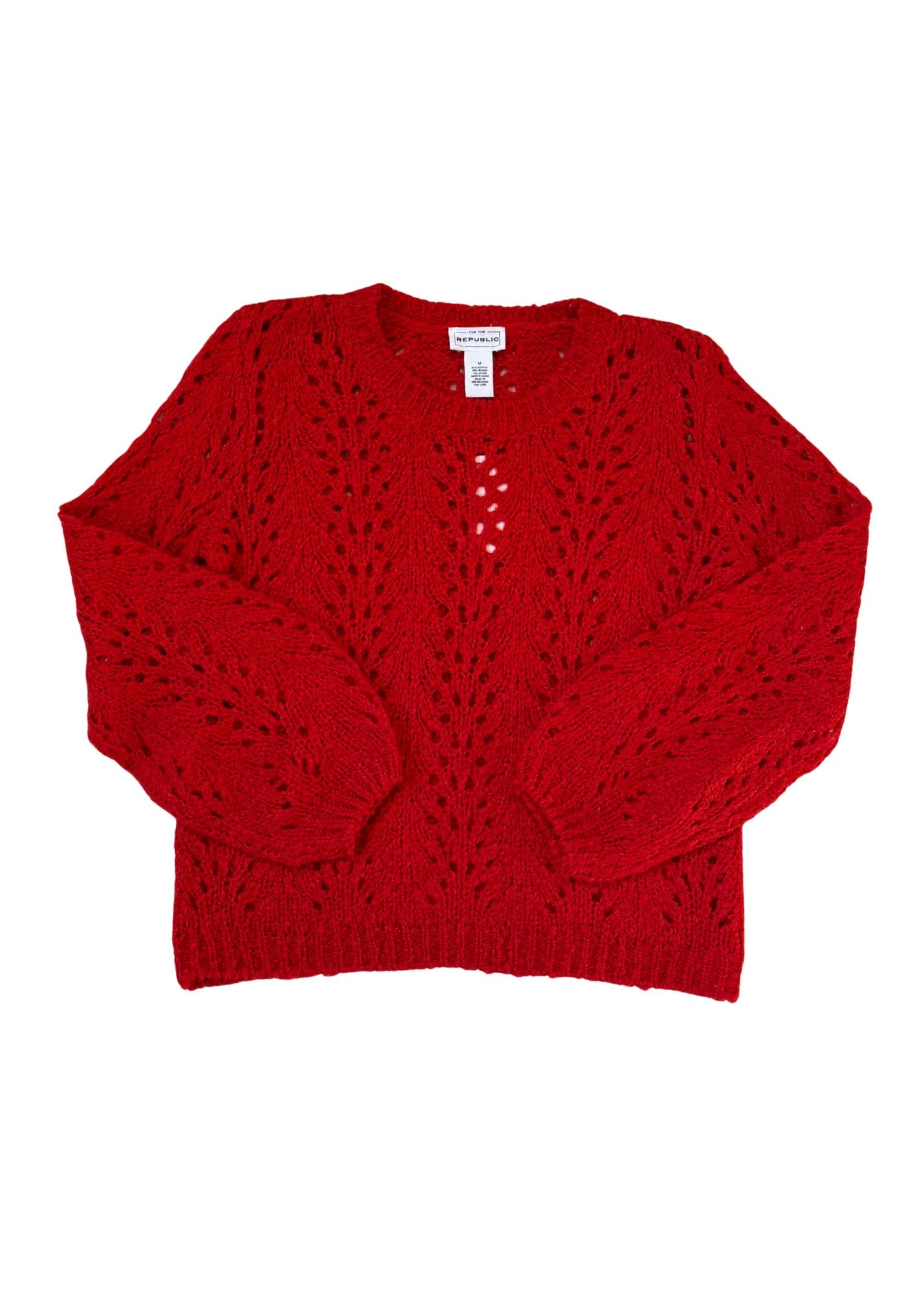 Pre-loved Republic Red Open Knit Sweater - Size M