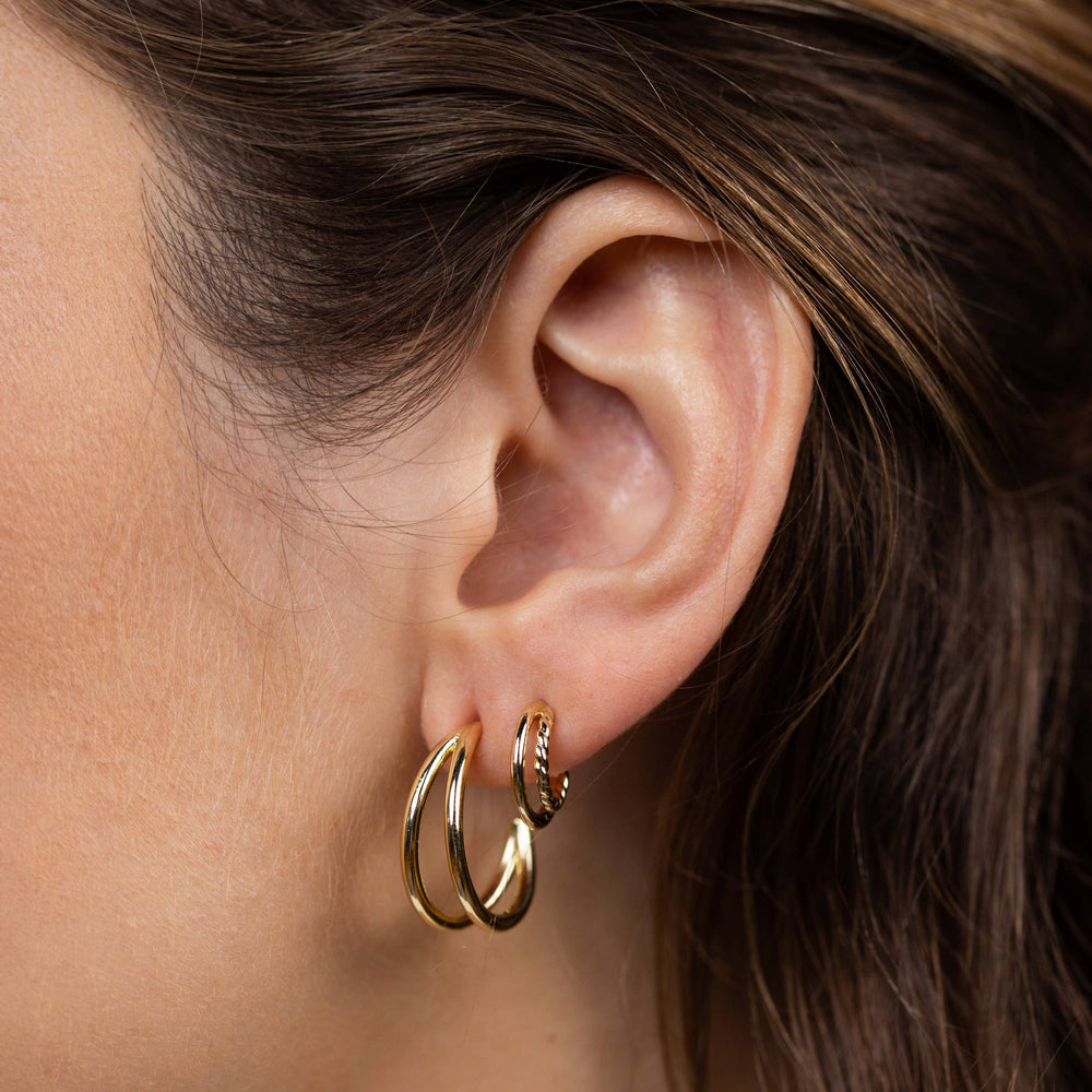 
                      
                        Illusion Double Hoop - Gold Earrings
                      
                    