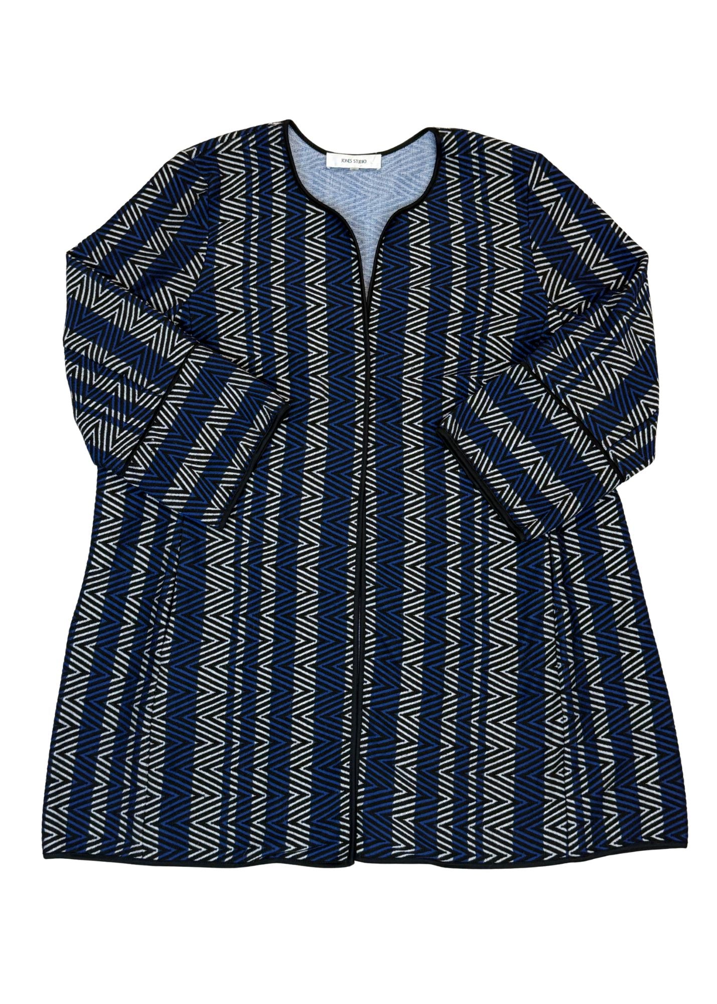 Pre-loved Blue & Black Cardigan - Size XXL