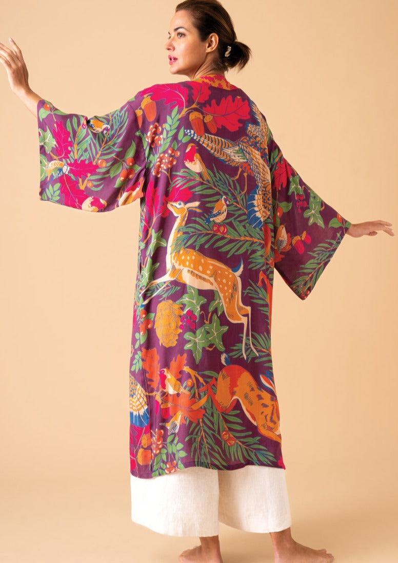 Kimono Gown in Winter Wonderland