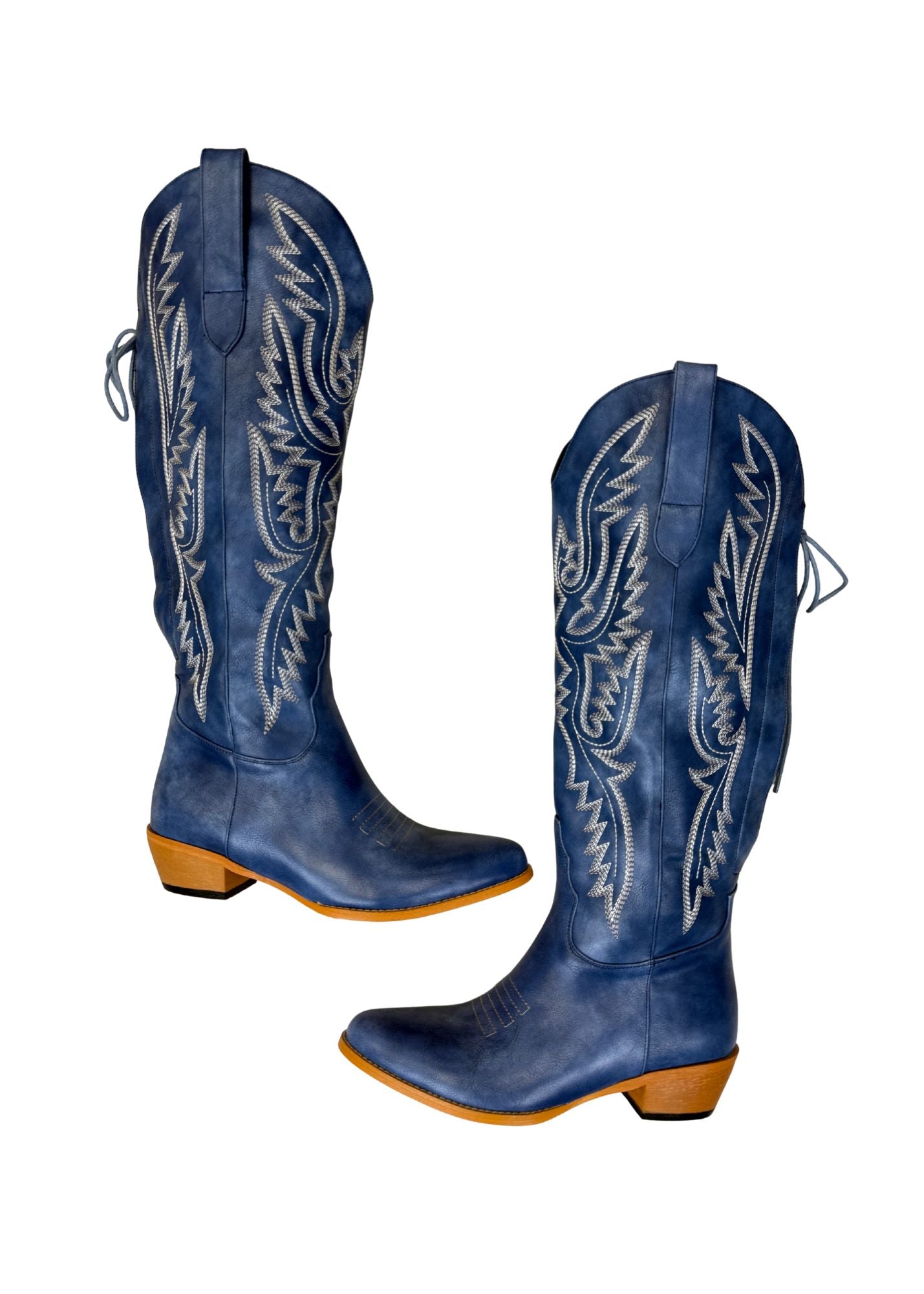 Pre-loved Blue Cowboy Boots - Size 6 1/2
