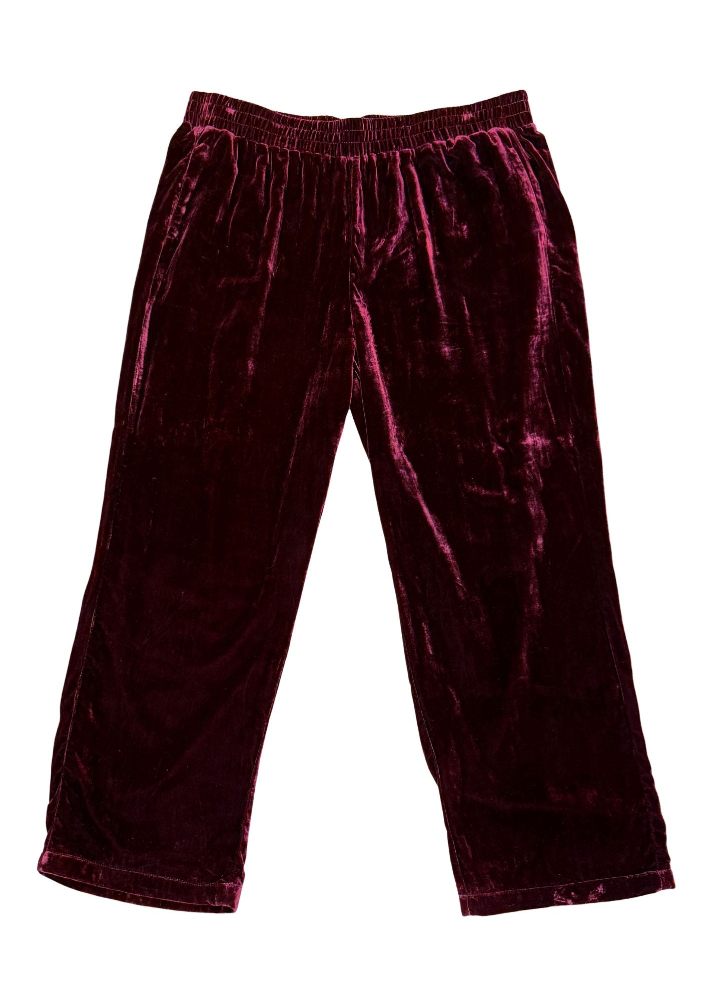Pre-loved Burgundy Velvet Pants - Size XL