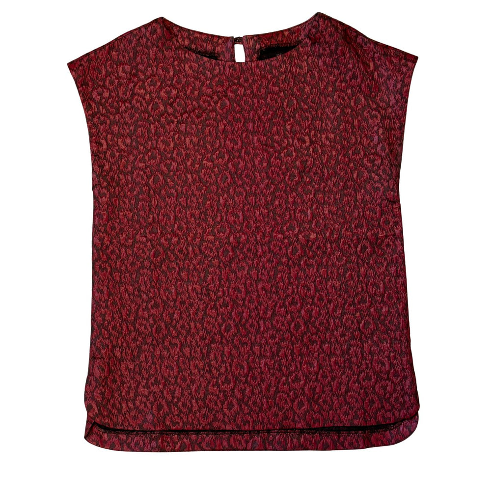 Pre-loved Zadig & Voltaire Deluxe Red Cheetah Patterned Top - Size XS