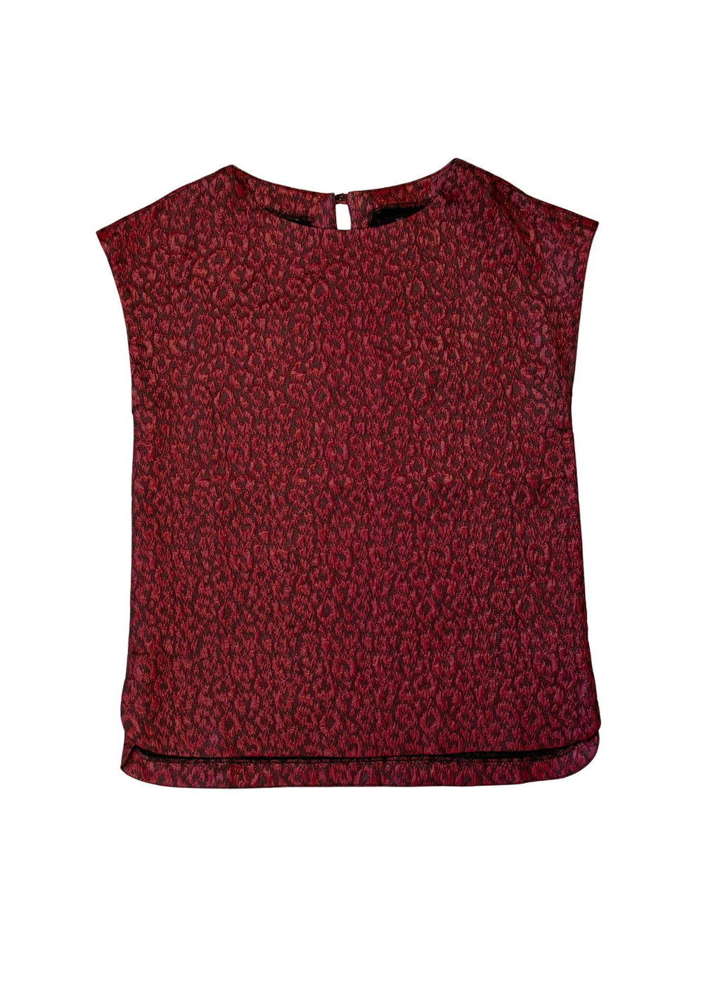 Pre-loved Zadig & Voltaire Deluxe Red Cheetah Patterned Top - Size XS