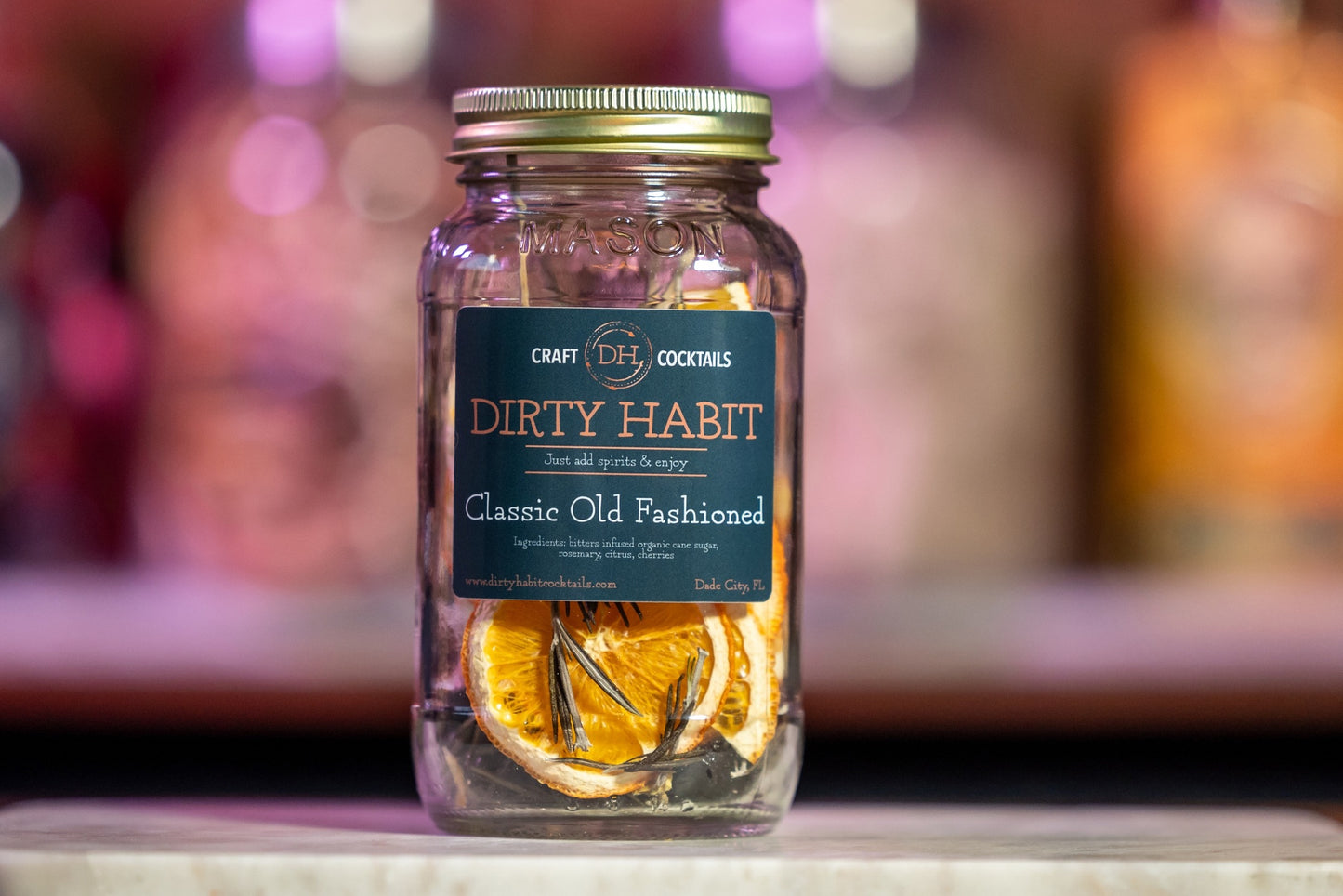 Classic Old Fashioned Dirty Habit Cocktail Mix