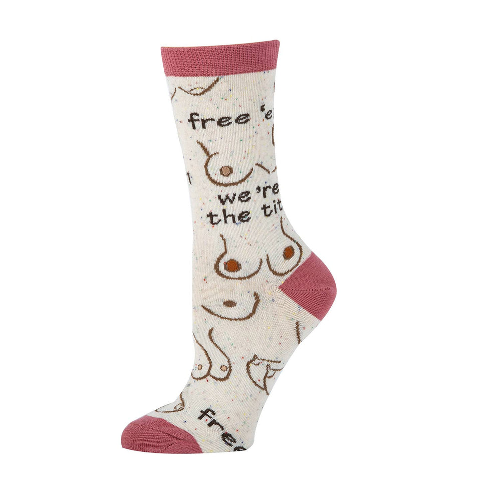 
                      
                        Free 'em | Women's Funny Saying Cotton Crew Socks
                      
                    