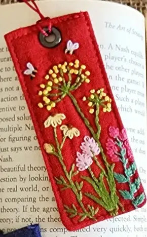 
                      
                        Linen Bookmark With Cute Floral Embroidery
                      
                    