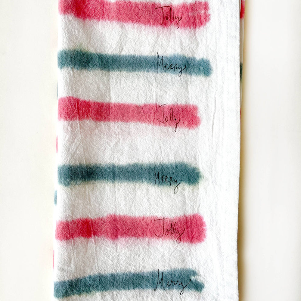 Holiday Hand-painted Tea Towel