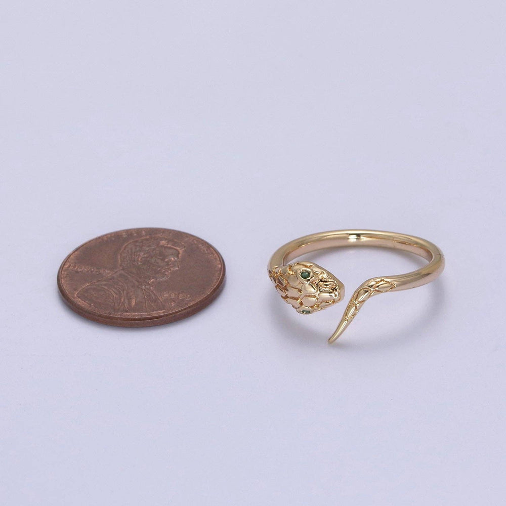 
                      
                        18k Gold Filled Dainty Snake Ring,Gold Snake Wrap Ring,Layer
                      
                    
