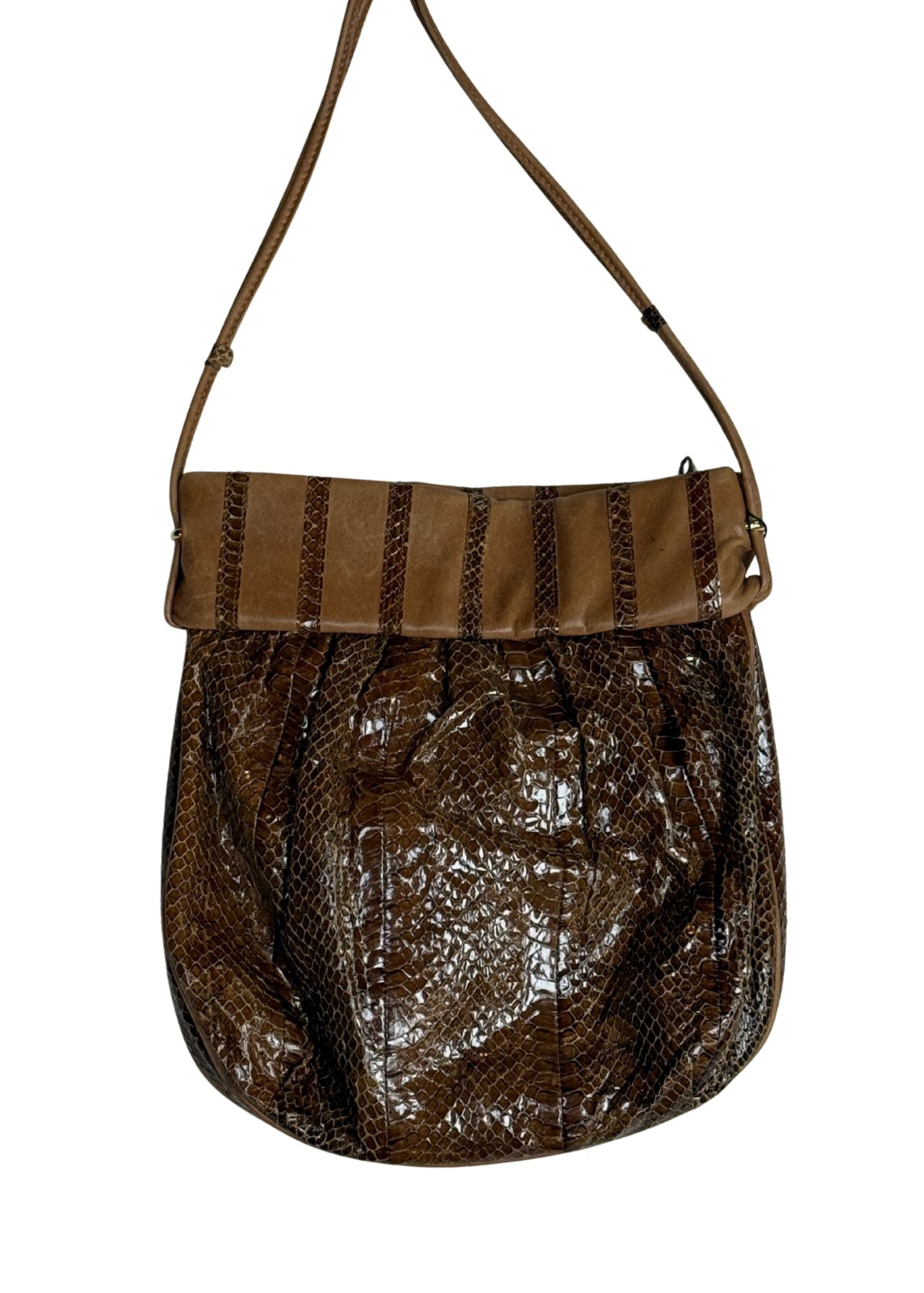 Vintage Italian Brown Leather Bag