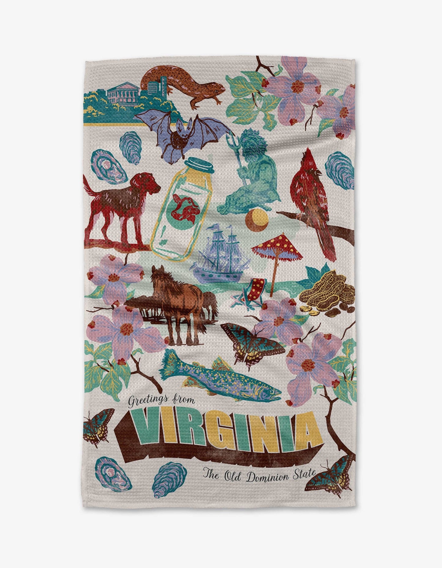 Greetings From Virginia Tea Towel