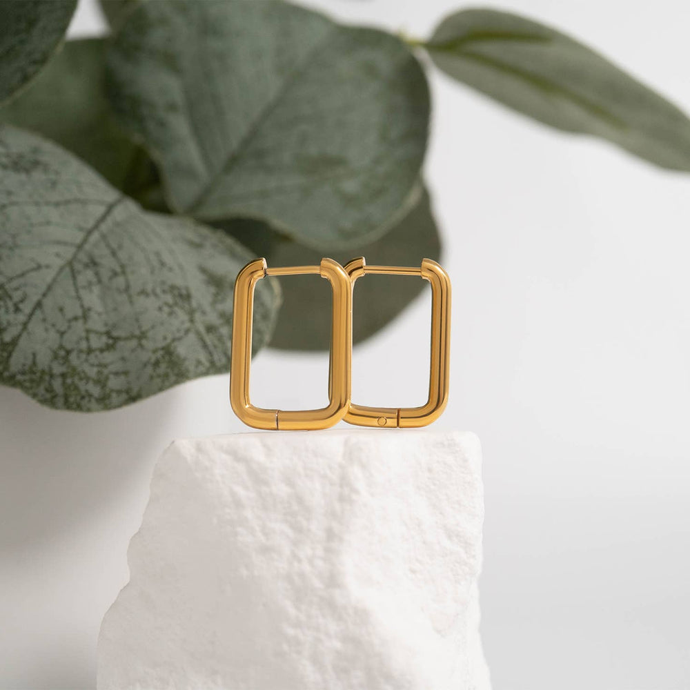 
                      
                        Rounded Rectangle Everyday Huggie Earrings
                      
                    