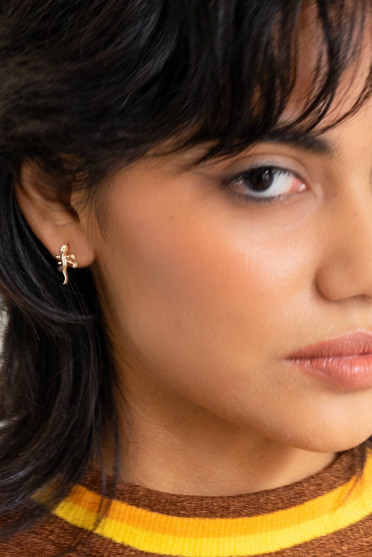 Fortune Lizard Studs - 18K Gold Plated