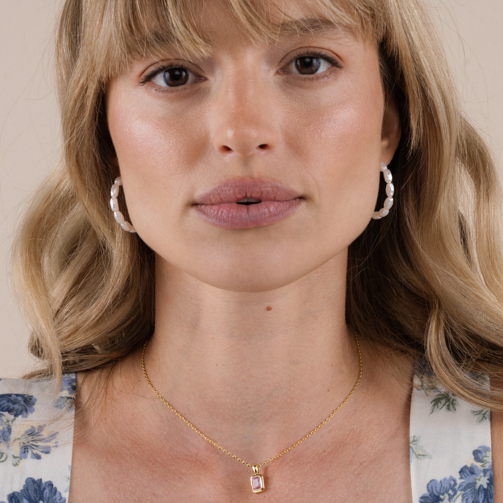 Multi Pearl Hoop Earrings