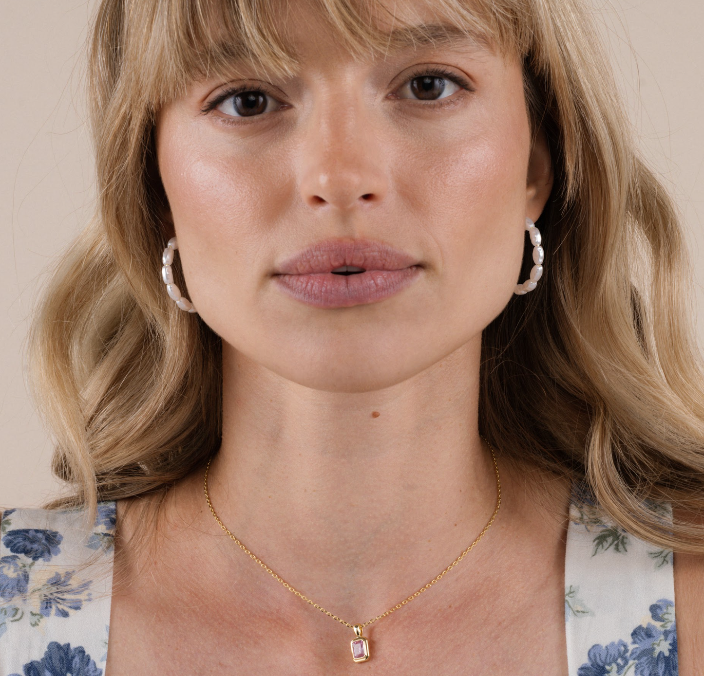 Multi Pearl Hoop Earrings